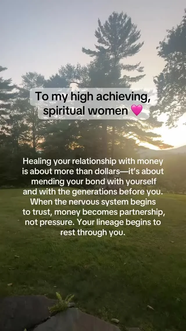 Healing your relationship with money is never just about dollars. β¨
It’s about repairing the bond you hold with yourself… and with the generations who came before you.
When your nervous system begins to trust, money stops feeling like