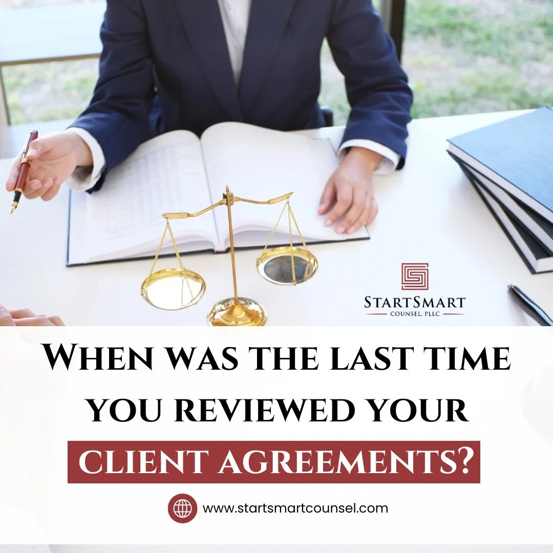When was the last time you reviewed your client agreements? As your business grows, those early contracts might not fully protect you anymore. Regular reviews help ensure your terms reflect your current services, pricing, and risk level&mdash;keeping