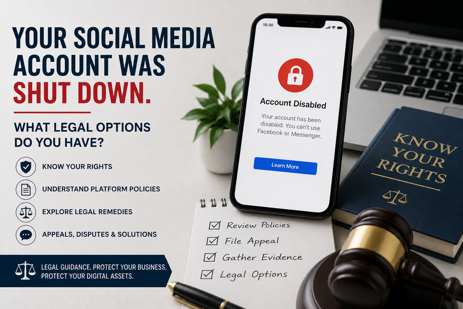 Your Social Media Account Was Shut Down: What Legal Options Do You Have?