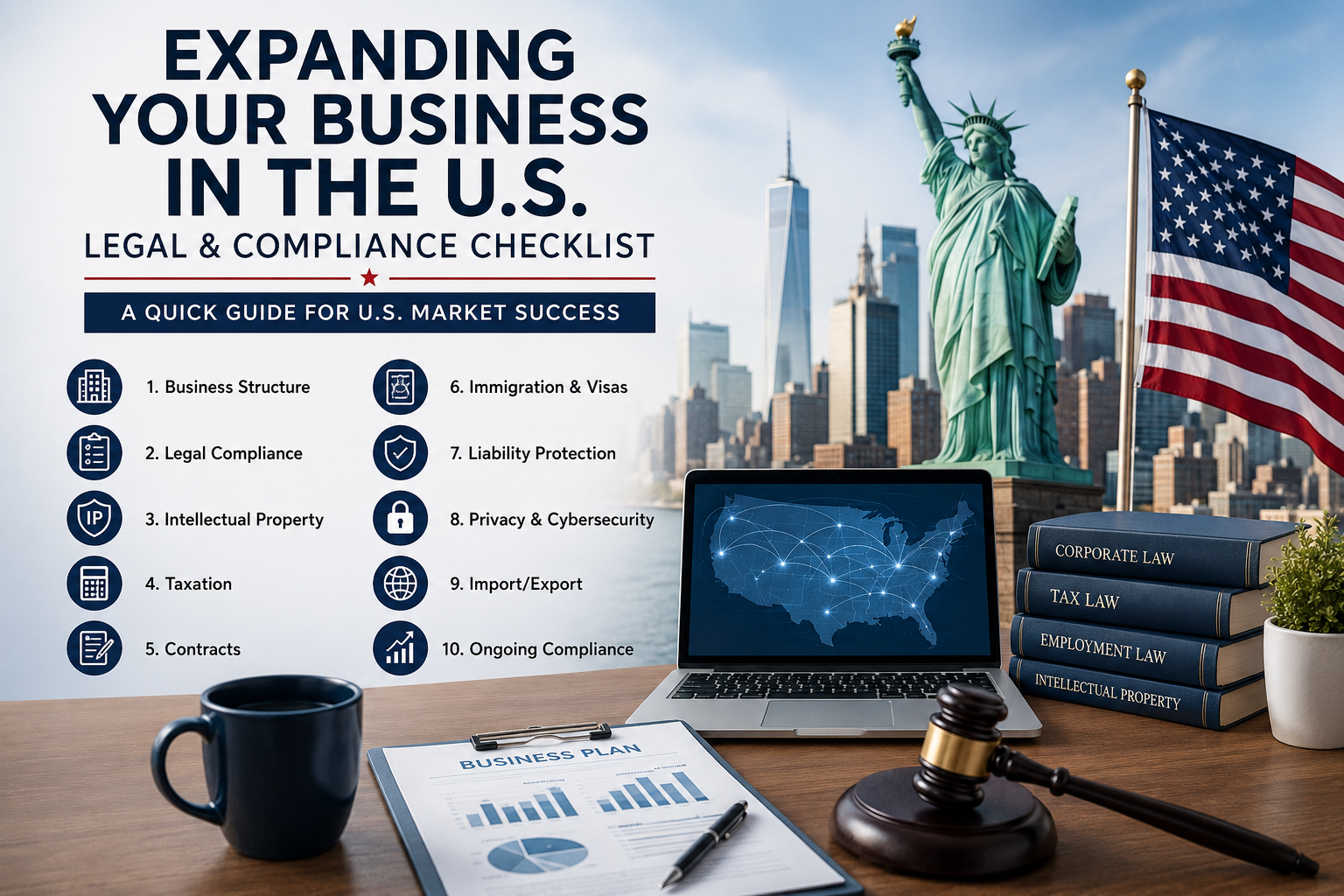 Expanding Your Business in the U.S.: The Legal &amp; Compliance Checklist Every International Business Needs Before Launch
