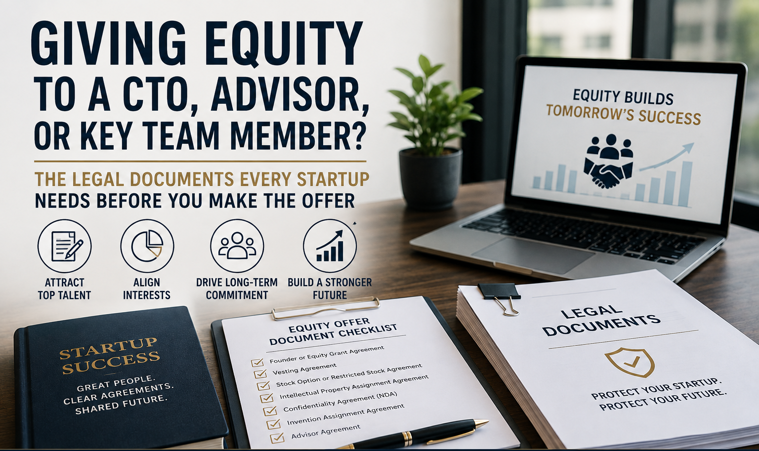 Giving Equity to a CTO, Advisor, or Key Team Member? The Legal Documents Every Startup Needs Before You Make the Offer
