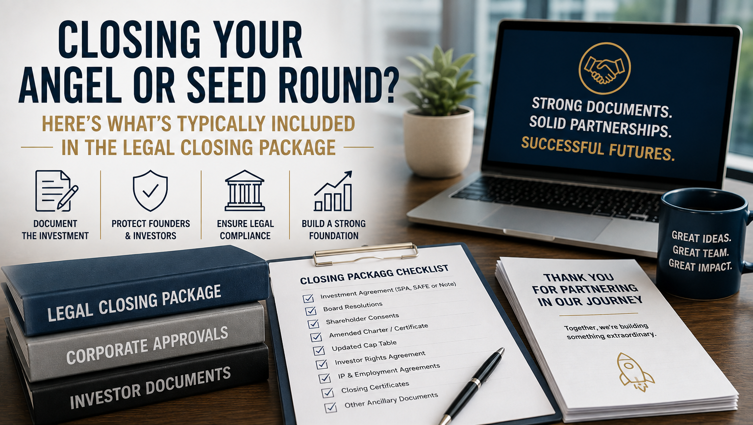 Closing Your Angel or Seed Round? Here's What's Typically Included in the Legal Closing Package