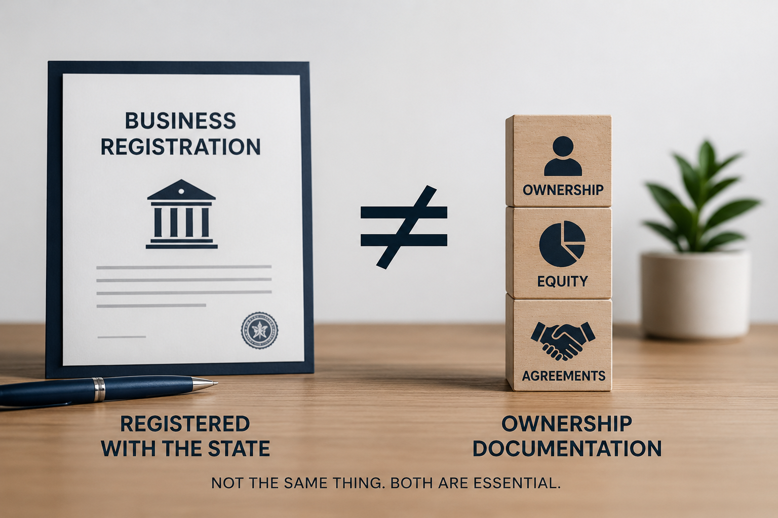 You Registered the Business With the State—But Do You Actually Own It? Why Business Formation and Equity Ownership Are Not the Same Thing