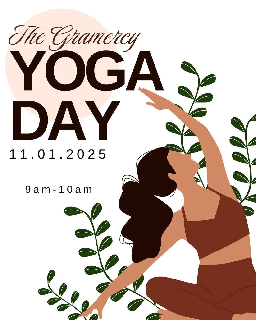 Inhale calm, exhale stress 🌸 Yoga class 11/01 &bull; 9&ndash;10 a.m