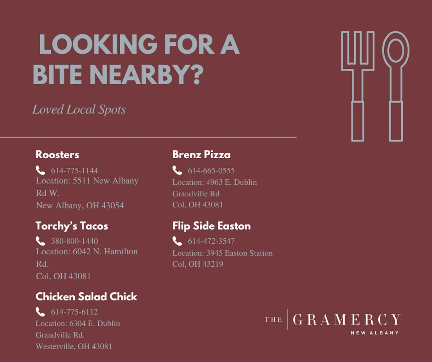 🍽️ Hungry? The Gramercy crew knows the best bites in town! 😍Check out our favorite local eats: 
#FoodieFinds #YumNearYou