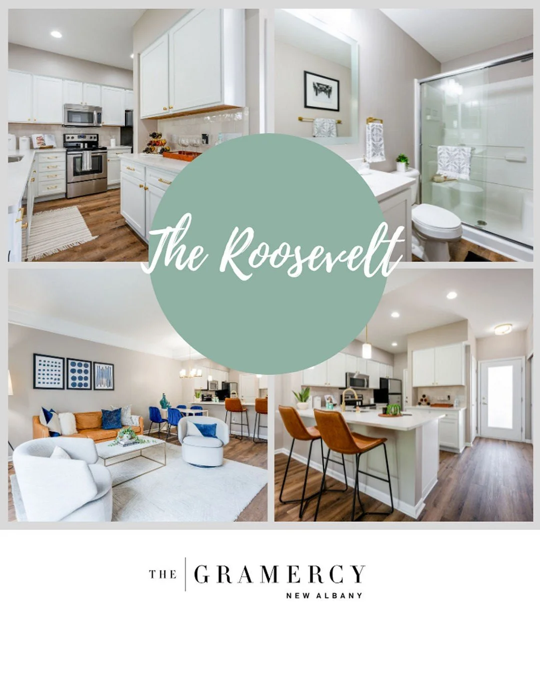 Meet our Roosevelt floor plan 🤍A beautifully upgraded 2 bedroom, 2.5 bathroom townhome with a private attached garage&mdash;because convenience matters. 
Spacious, stylish, and designed to make everyday living feel a little more special.
At The Gram