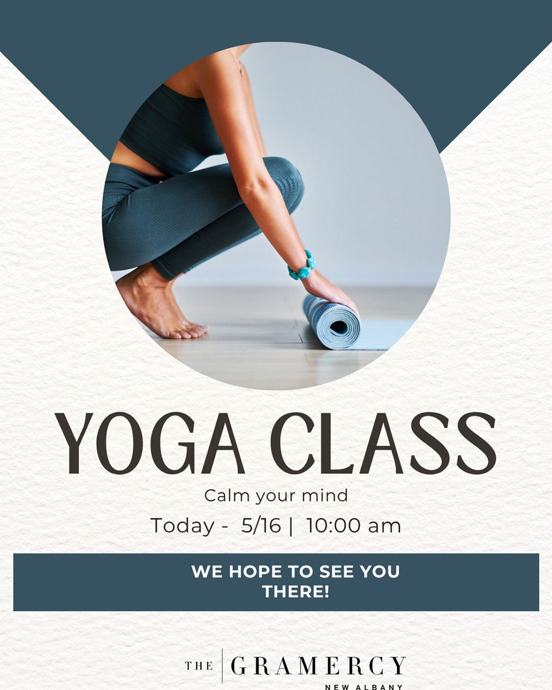 🧘&zwj;♀️ Yoga Class is Today! 🧘&zwj;♂️

Join us this morning at 10:00 AM in the Clubhouse Yoga Studio for a relaxing and energizing resident yoga session. Start your day with movement, mindfulness, and great community vibes ✨

We hope to see you th
