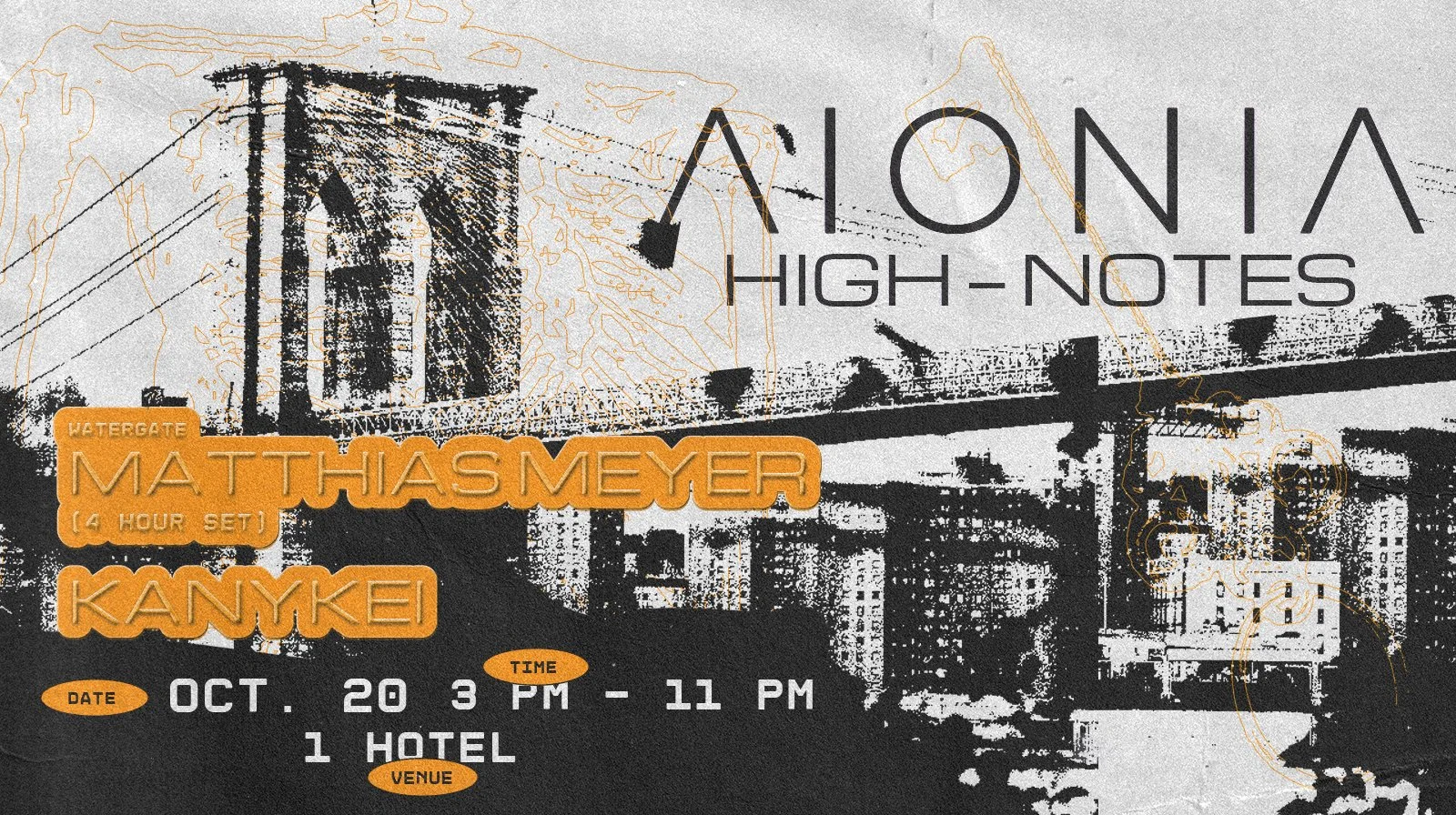 High Notes VI - ROOFTOP PARTY @ 1 Hotel W/ MATTHIAS MEYER [WATERGATE, BERLIN] - 4 HOURS SET |  Kanykei