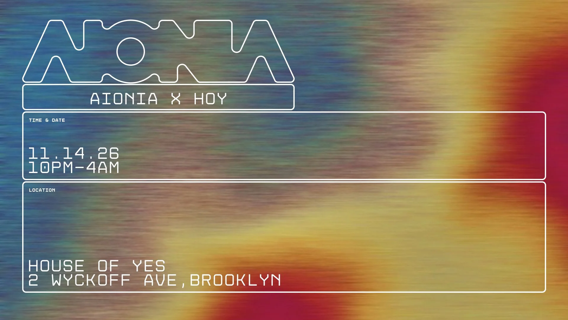 AIONIA X HOUSE OF YES 