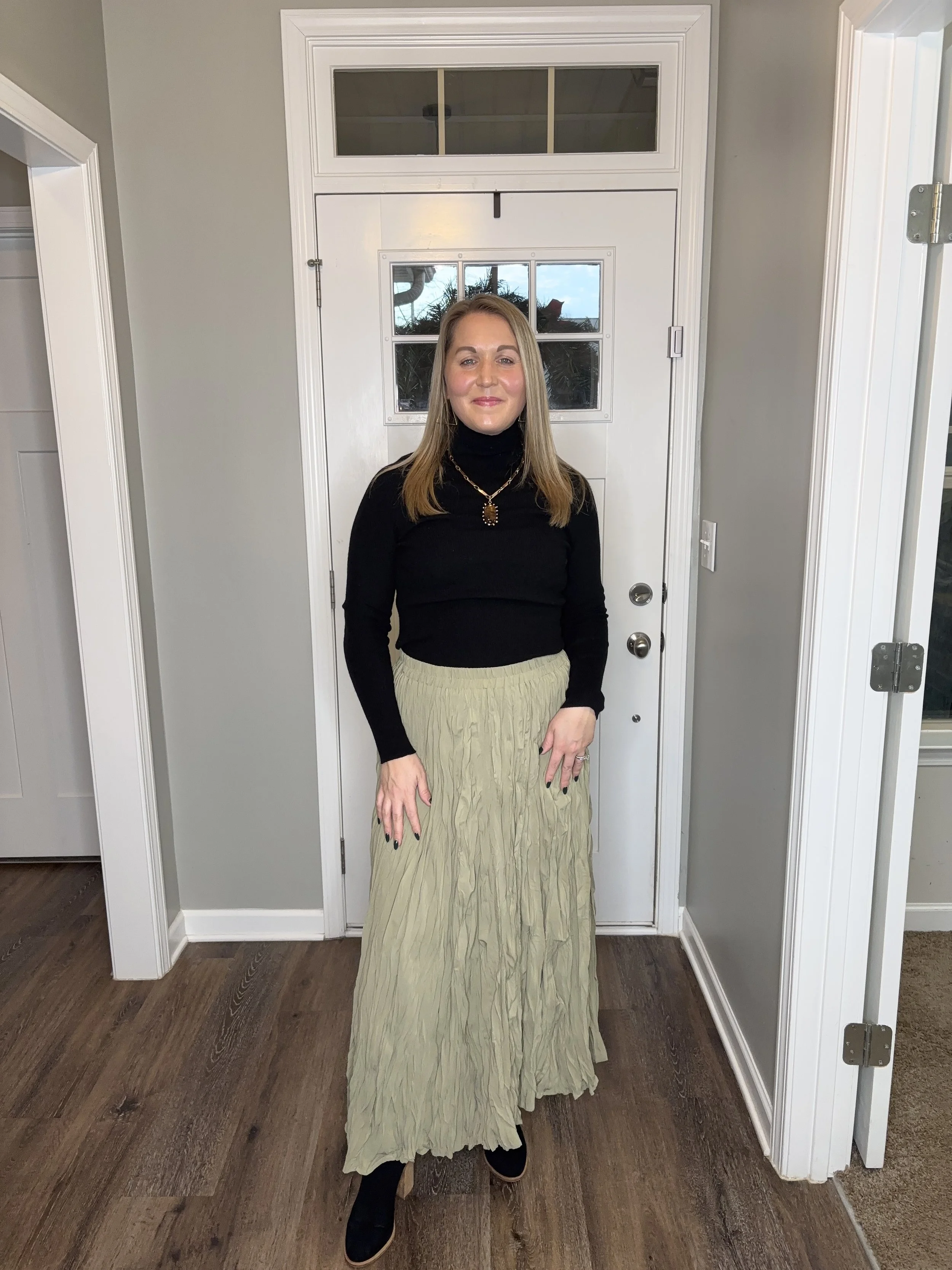 Frostkiss Mock Neck Ribbed Sweater