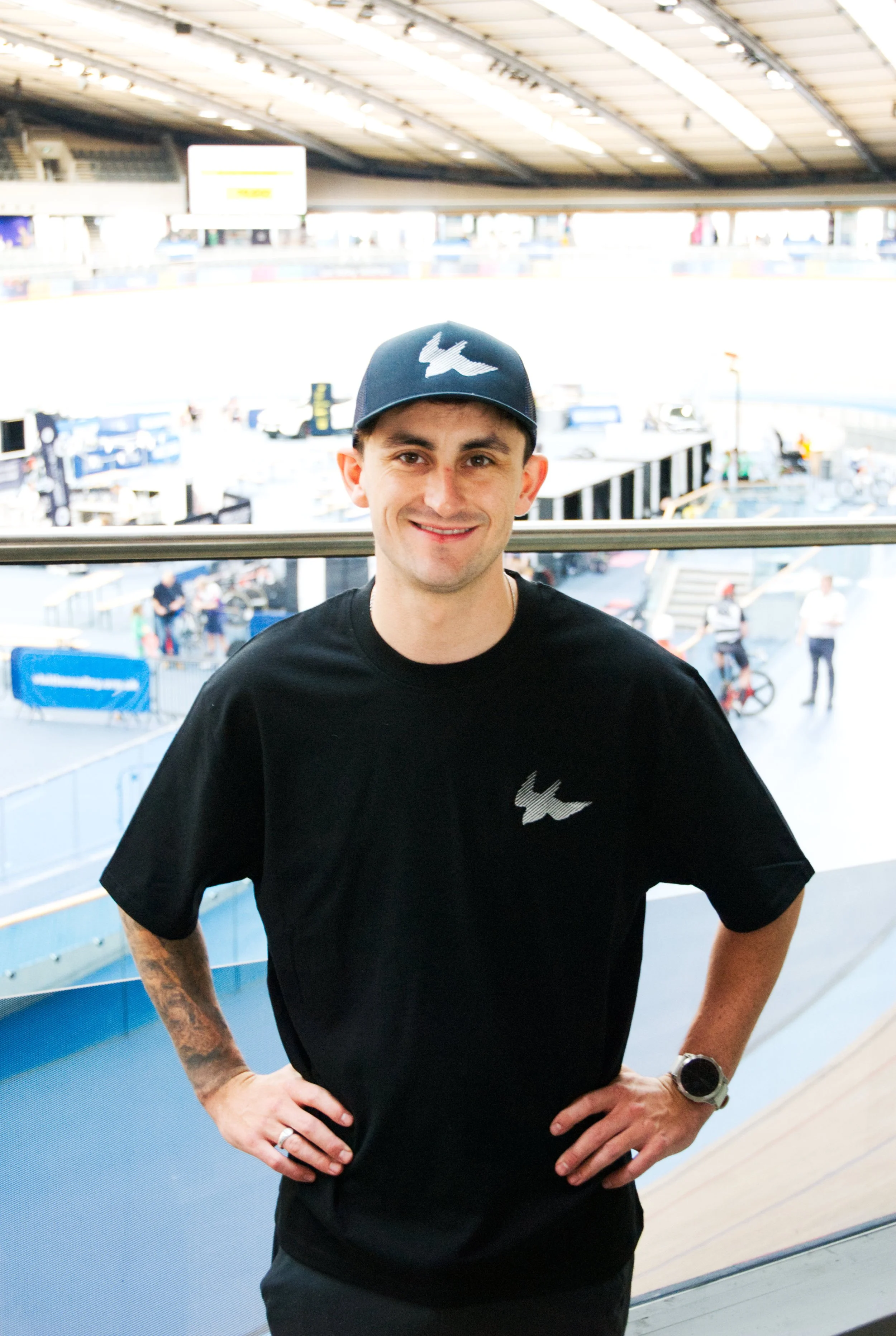 Eco-Tee  220g  Colour: Black with Embroidered Falco