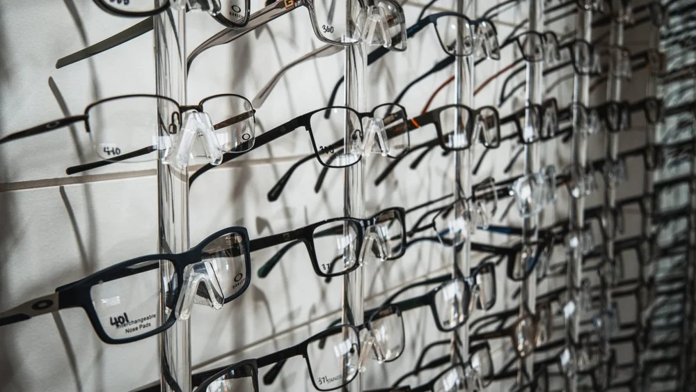Eyeglass frames covered by vision insurance at Anderson Family Vision in Bozeman
