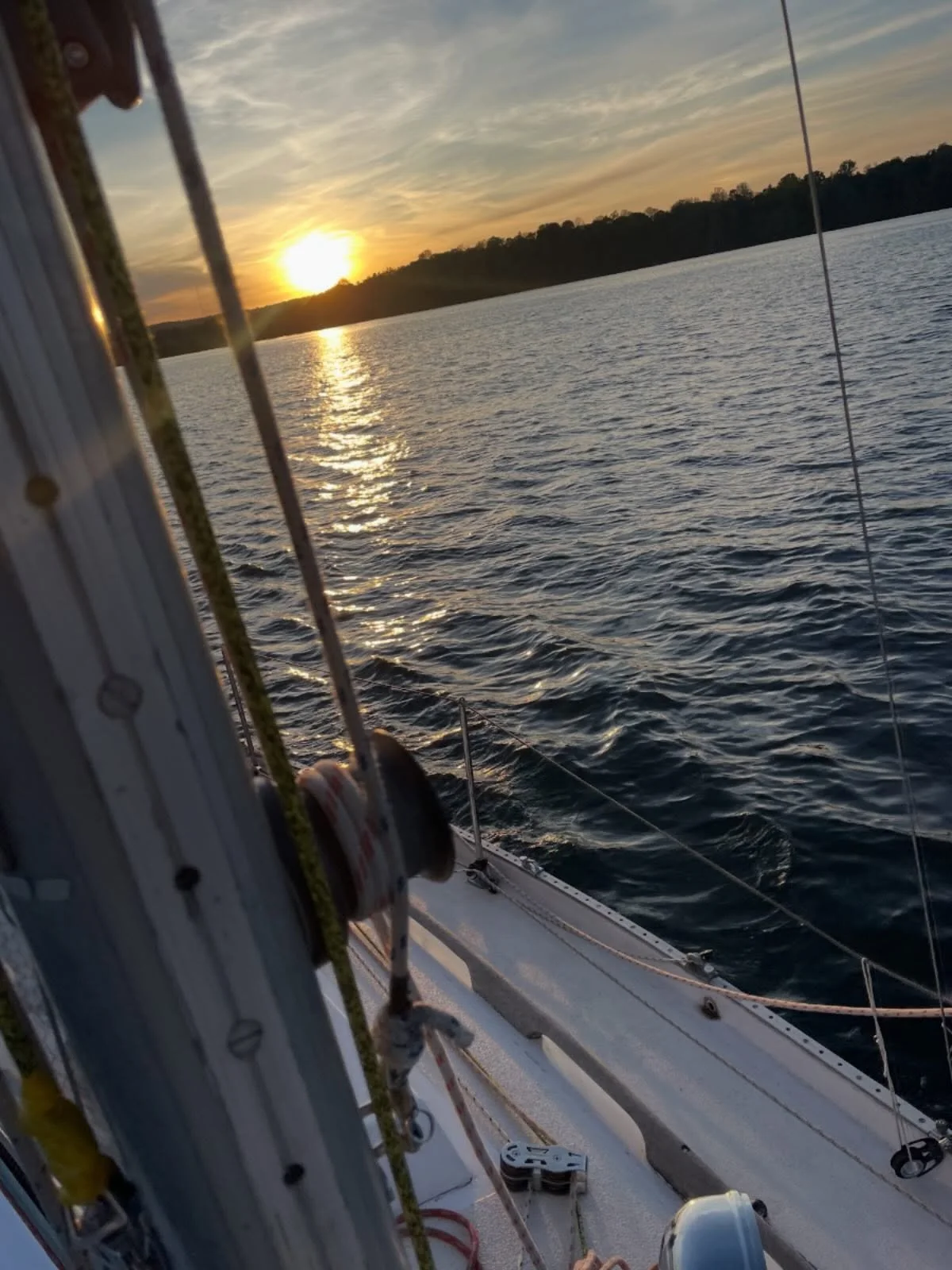 My first race night of the season. Such a beautiful night. Love the long sunlit days! 
#sailinglife 
#racenight
#harboursailing 
#oldboat