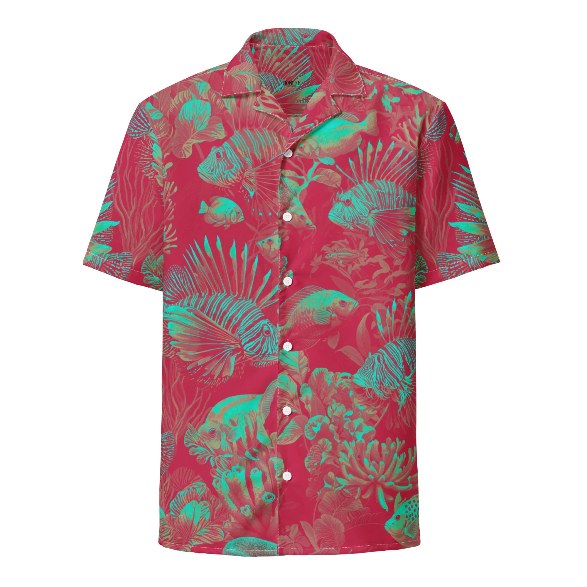Lionfish Button Down - Red