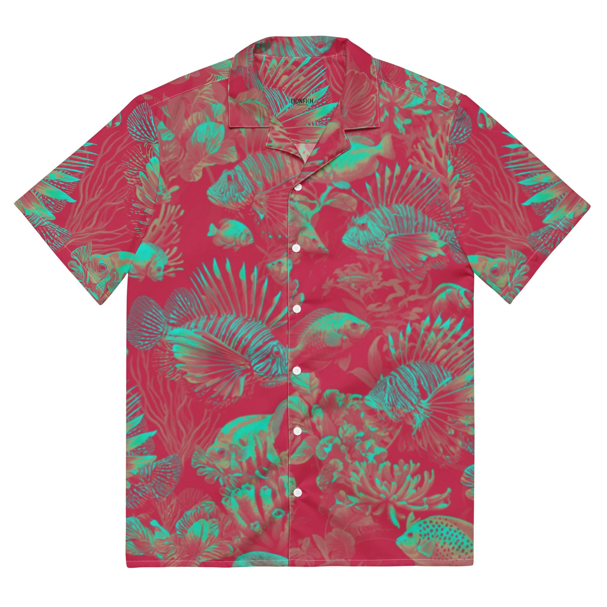 Lionfish Button Down - Red