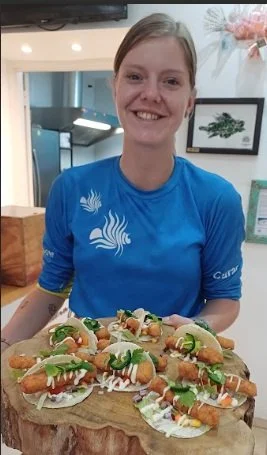 Charlotte Smits, the manager of Lionfish Caribbean. A woman with a huge smile and passion for her job!