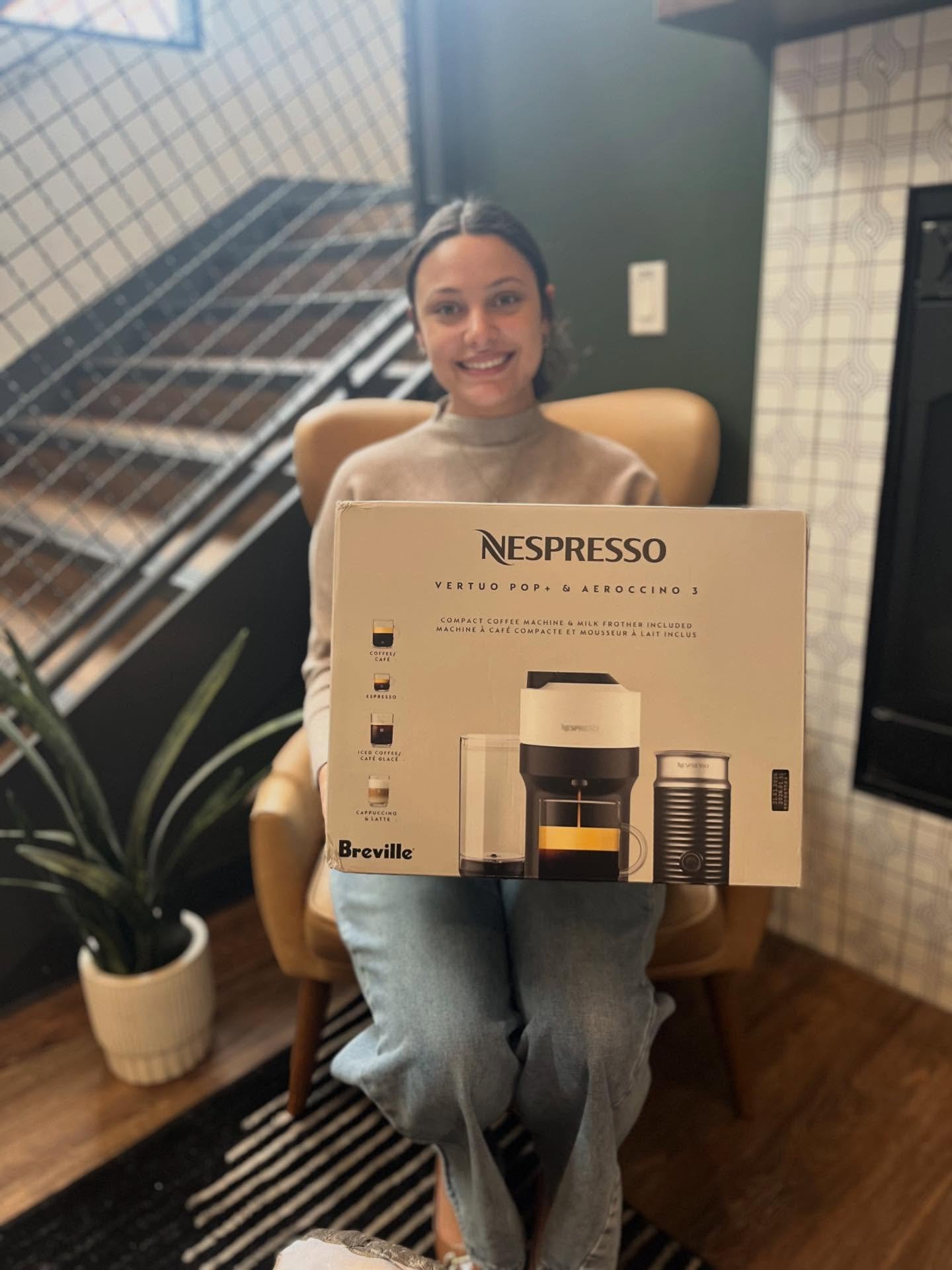 We have a winner! 

@natalie.claricee Congrats on your new Nespresso 🥳 

Come by the office to grab your prize so you can start enjoying! ☕️

Stay tuned for the drawing for our grand prize on Monday 👀

#thecommonsatsawmill #nau #naulumberjacks #jac