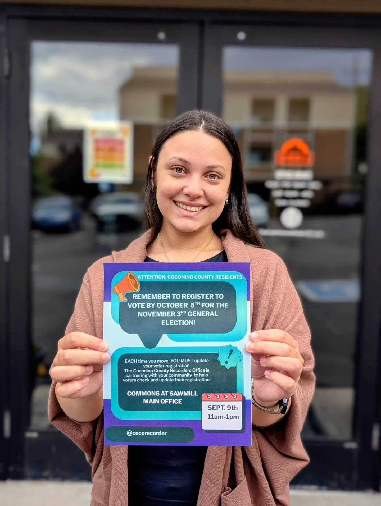 We're happy to be hosting a voter registration drive here at the Clubhouse tomorrow! 📋

Stop by from 11am - 1pm to check and update your registration with @cocorecorder 📥

#thecommonsatsawmill #nau #naulumberjacks #flagstaffliving #jacksnaps