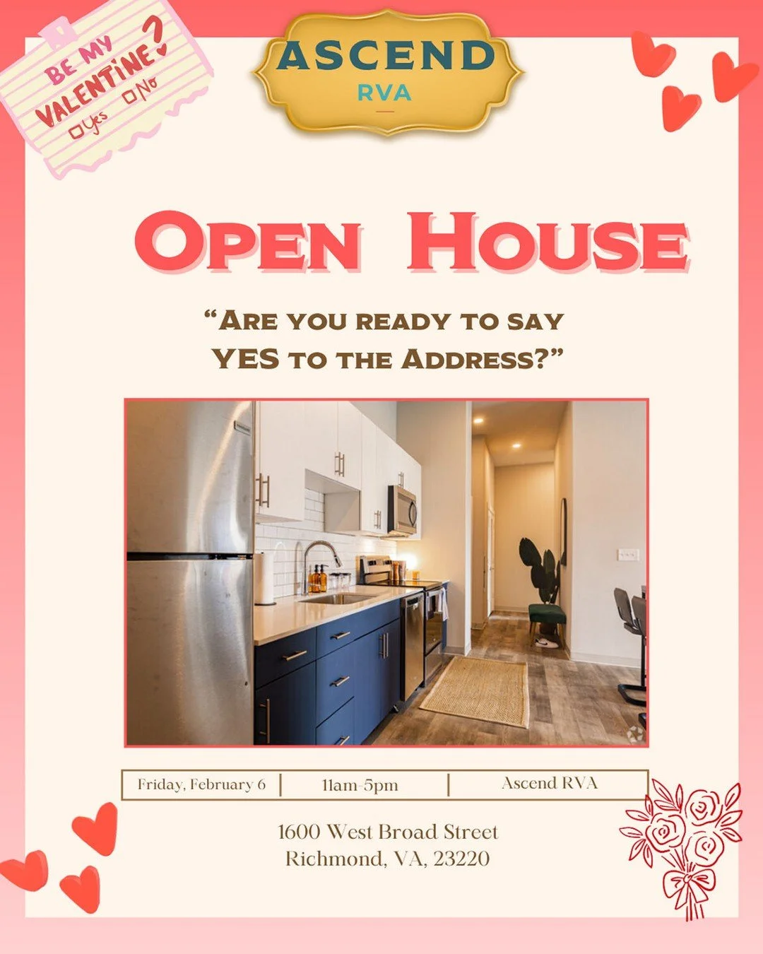 Mark your calendars! Come say hi! ➡️ Friday, Febuary 6th from 11am-5pm
#openhouse #stepinside #futurehome #fall26#AscendRVA #Housing #RVA #VCU #VUU #leasewithus #residentlife #apartmentliving #whereyoubelong #offcampushousing #luxuryliving