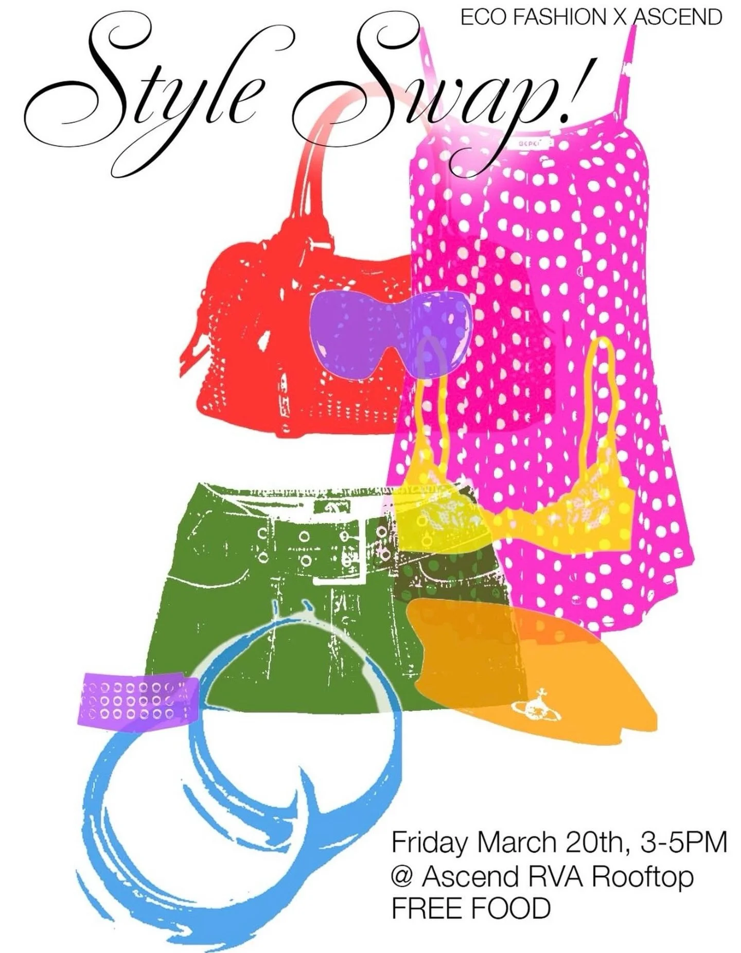 TODAY!!! We are so excited to be working with @ecofashionvcu to host a clothing swap!! Check their post caption for more information! Flyer by @ecofashionvcu ! HAPPY FIRST DAY OF SPRING! 🌸🌷🌼💐🌻
