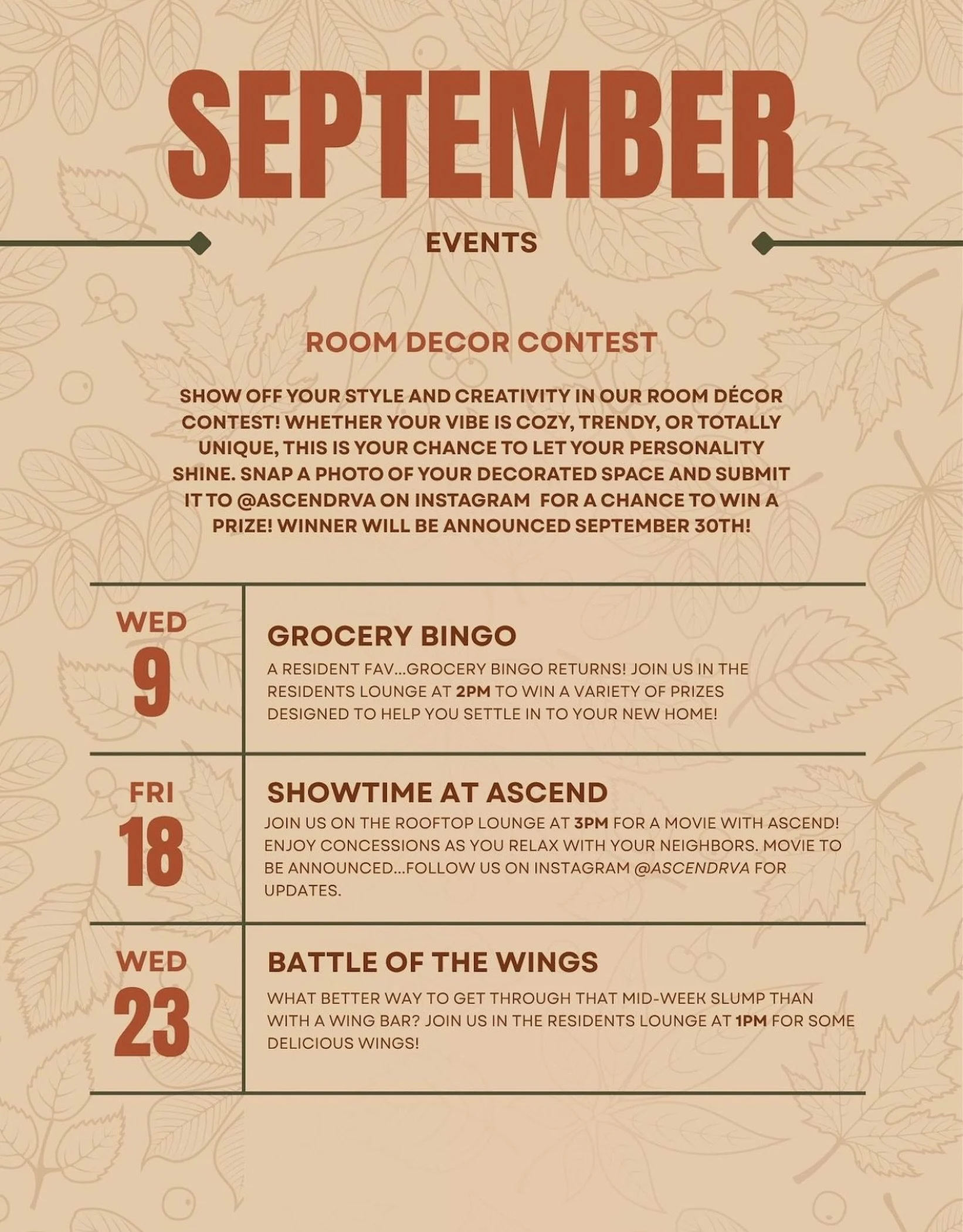September events&hellip;coming soon!!