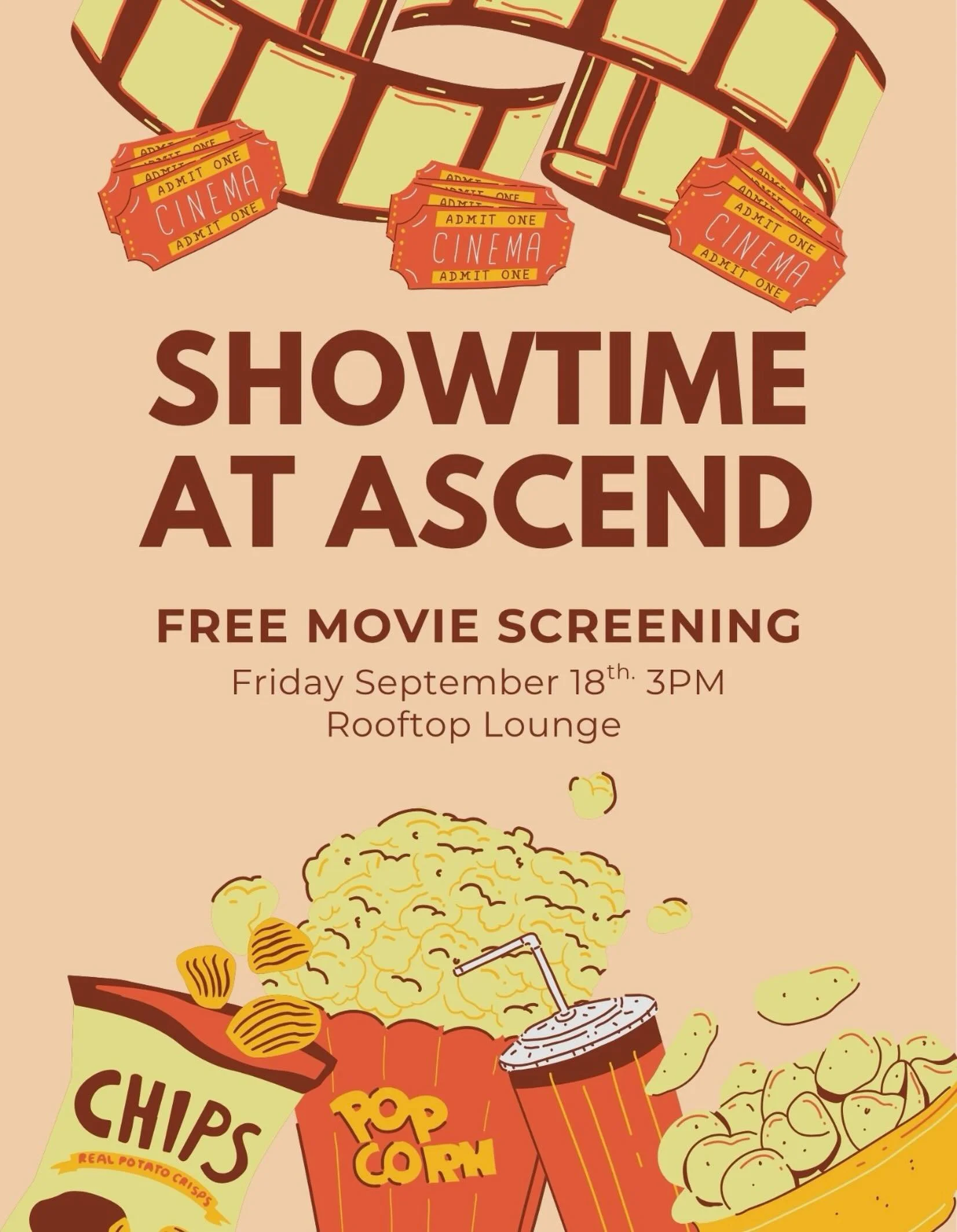 Missed our last movie? Don&rsquo;t worry! We&rsquo;re back for round 2! Come join us on the rooftop lounge to relax and watch a movie! Movie details coming soon&hellip;. 🤫🤭✨