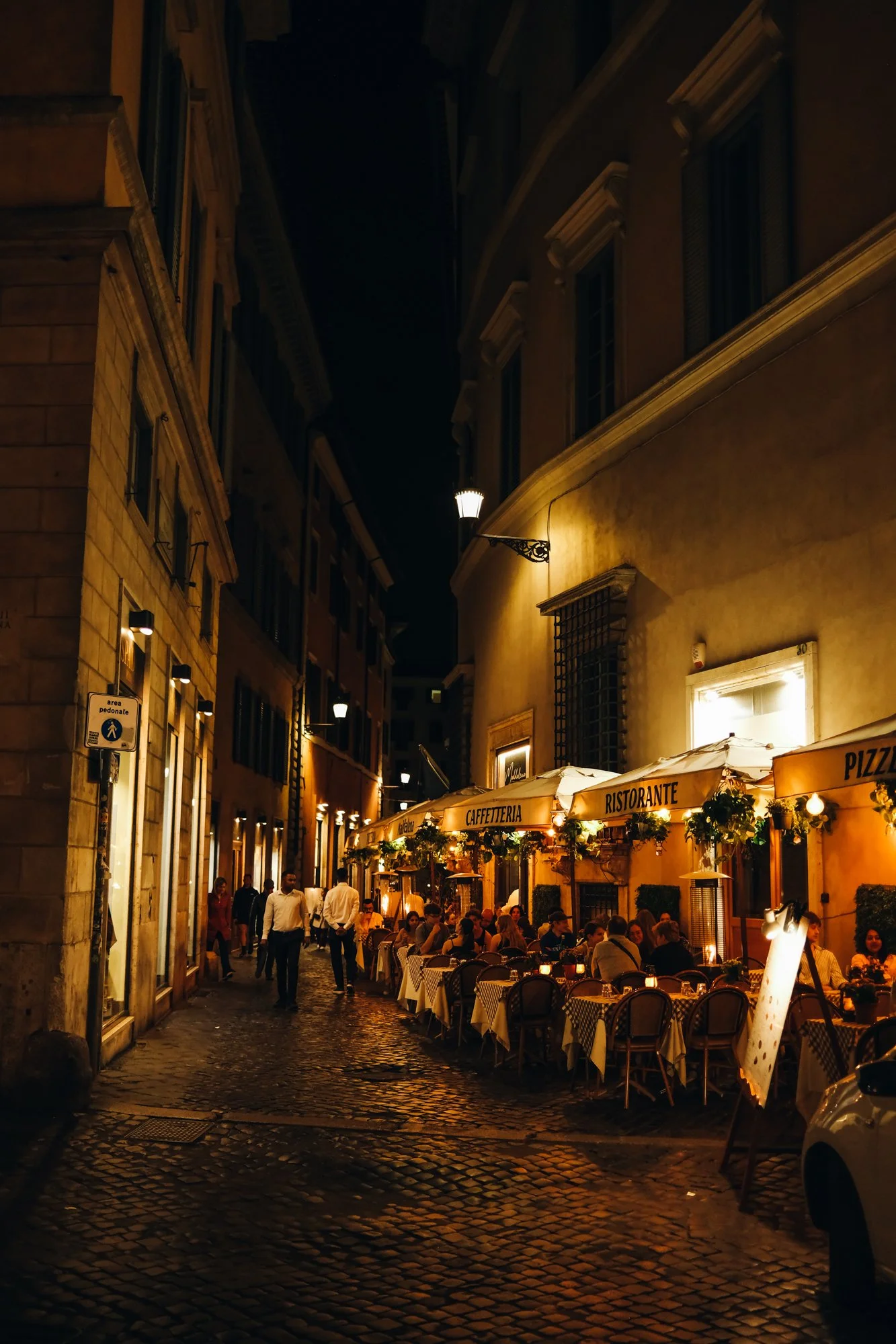 Street scene photographed in Rome, Italy