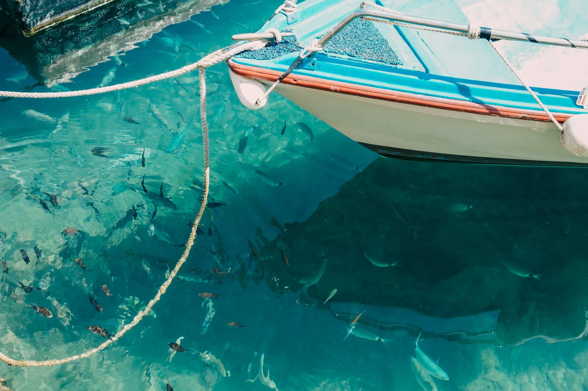 The water photographed in Porto Santo Stefano, Italy