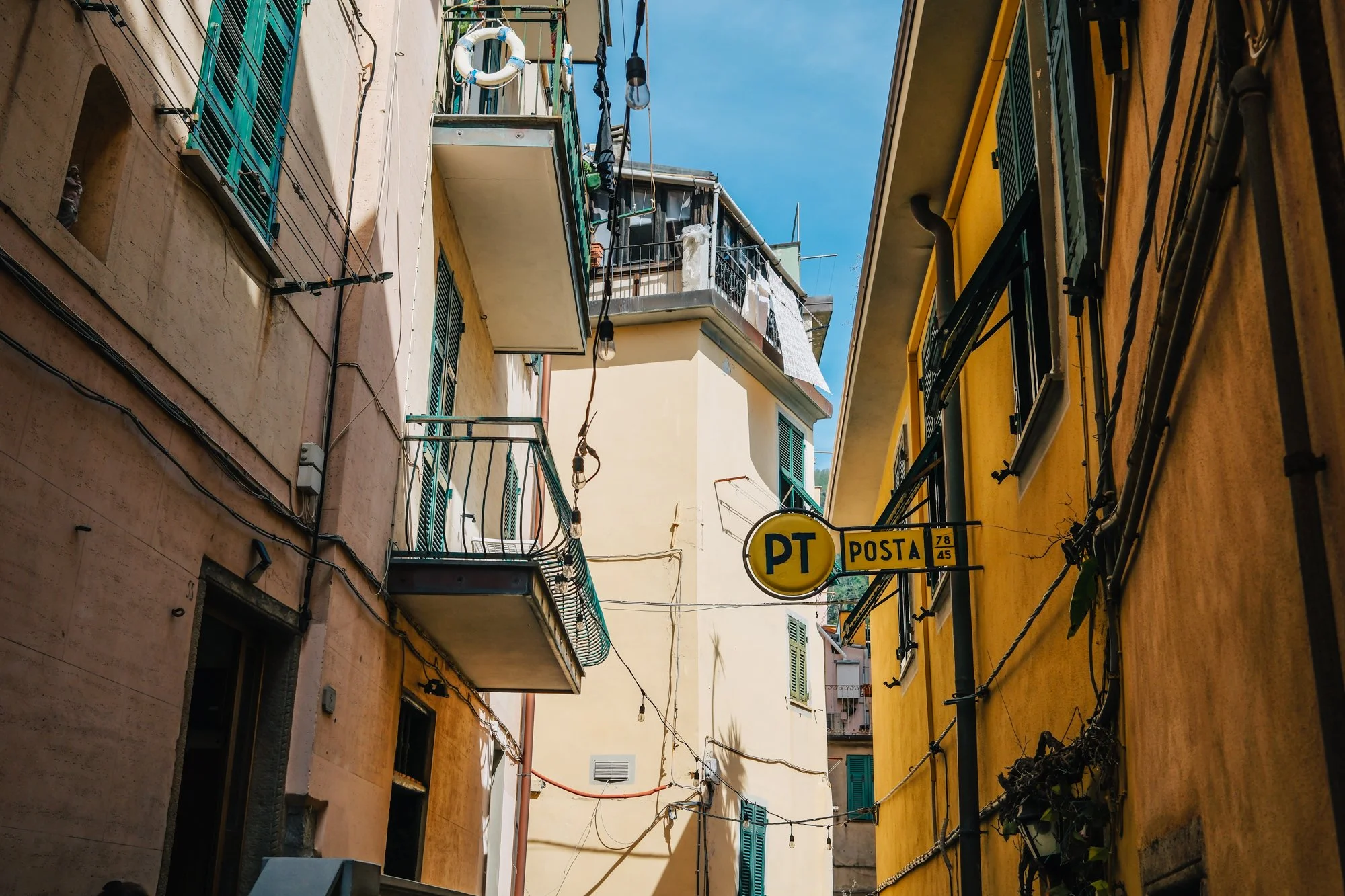 Colorful alleyways in Cinque Terre