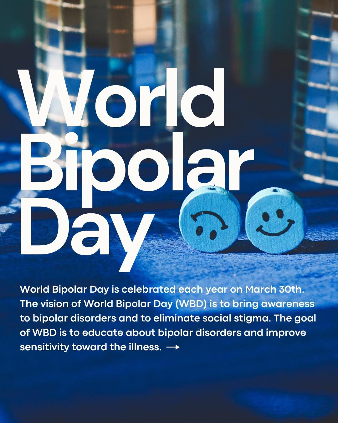 Today is World Bipolar Day 🧠 If you or someone you know lives with bipolar disorder, you're not alone and help is available 💙