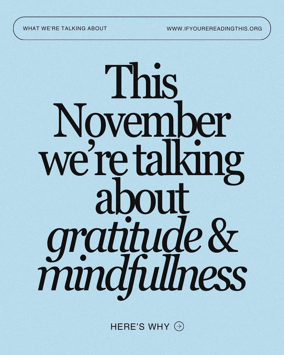 &lsquo;Tis the season for mindfulness 🧘&zwj;♀️ Swipe to see why we&rsquo;re talking about gratitude and mindfulness this month 💭