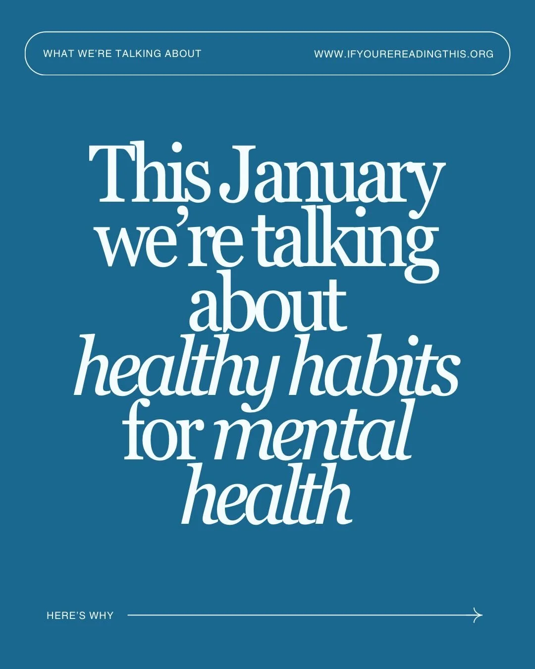 Happy New Year from all of us at IYRT 🫂 This January, we&rsquo;re talking about healthy habits for mental health, leaving the &ldquo;new year, new me&rdquo; mindset behind and focusing on what&rsquo;s actually supportive. No pressure to change every