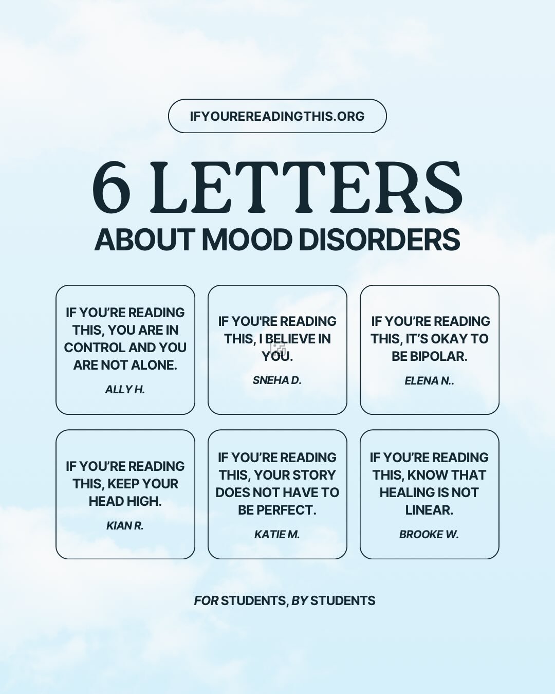 If you&rsquo;re living with a mood disorder, you&rsquo;re not alone and help is available. Swipe for links to real stories from real people sharing their experience with mood disorders ✉️