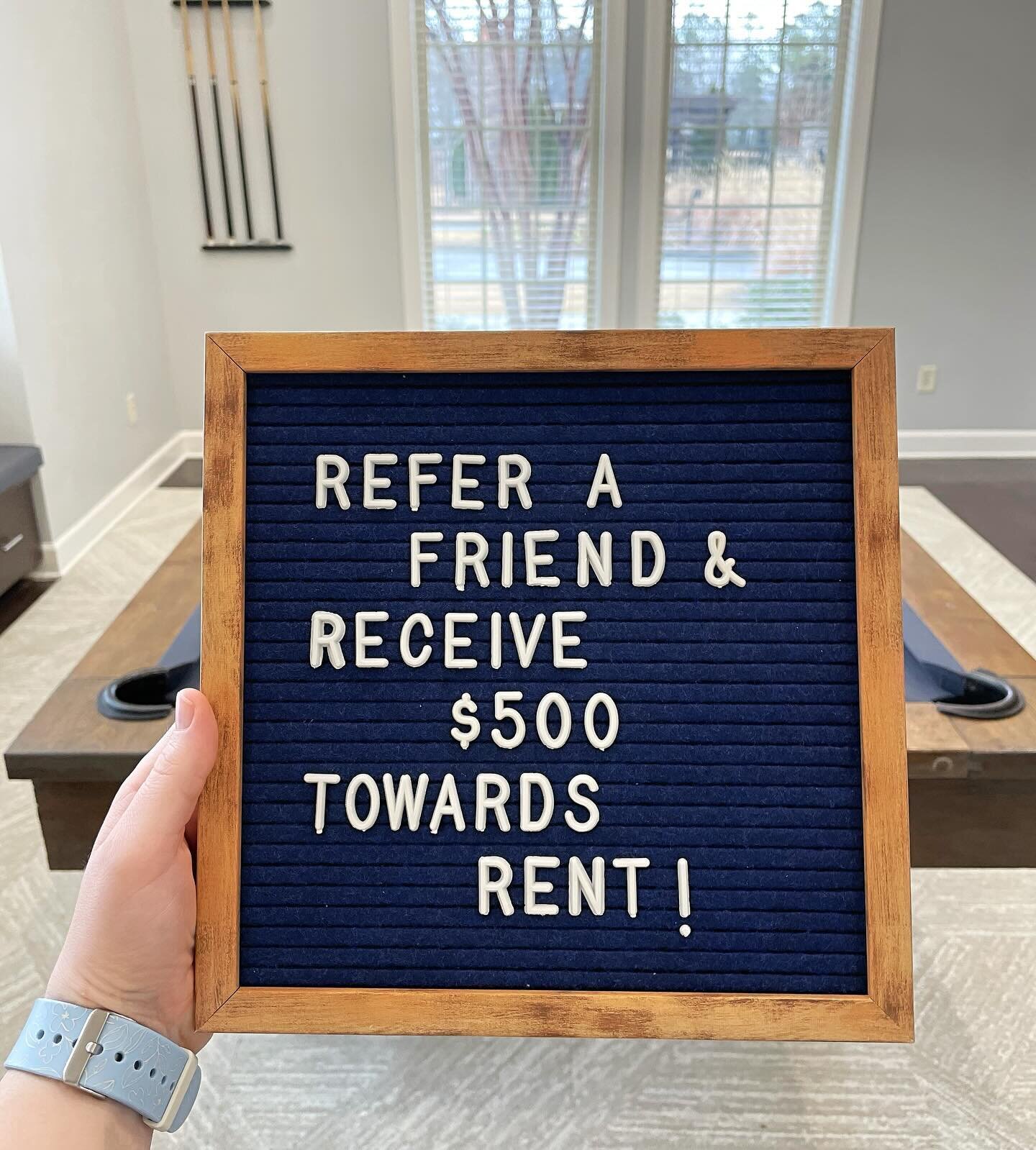 Attention Residents ‼️ Refer a friend a receive $500 towards rent 💰 Contact the office to learn more!