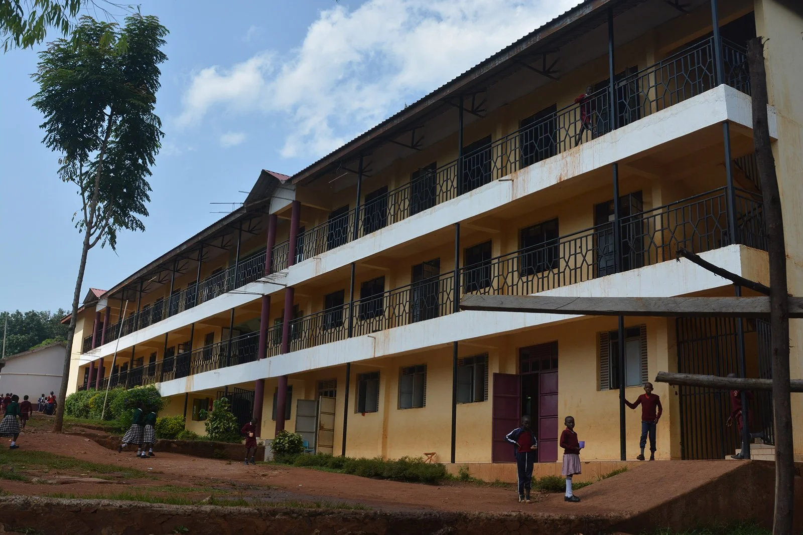 The exterior of a school in Kenya