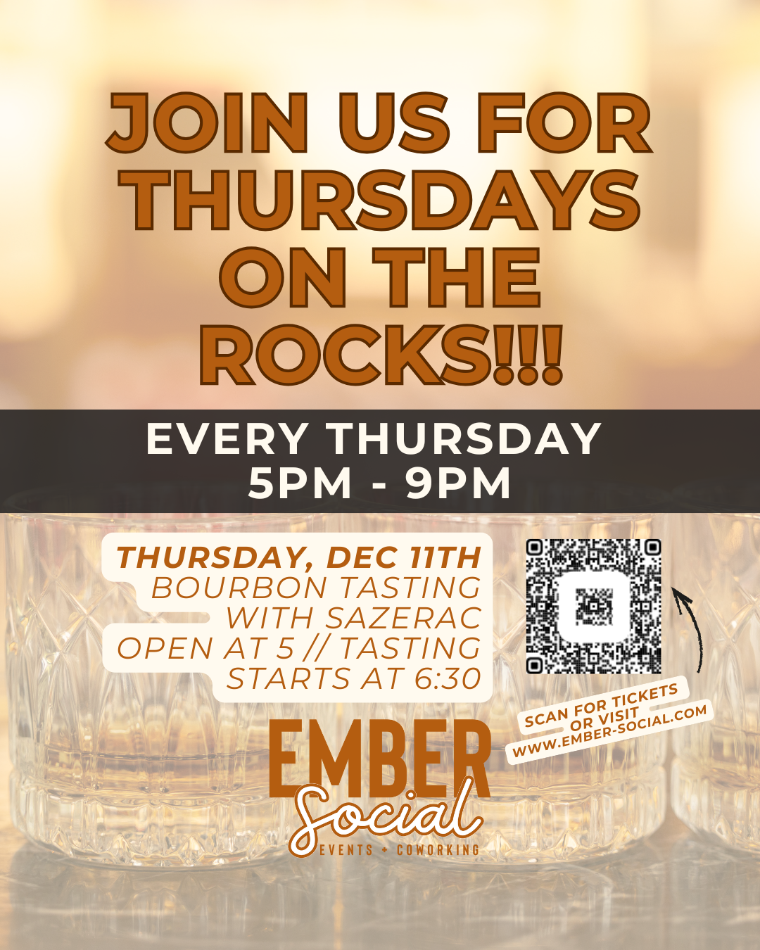 Thursdays on the Rocks - Bourbon tasting Event