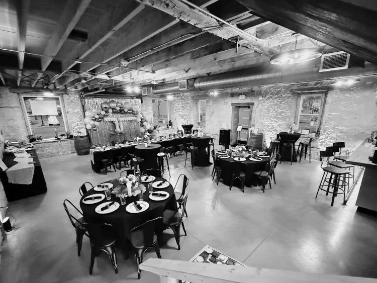 Event Space Set for Birthday Dinner + Party BW.jpg