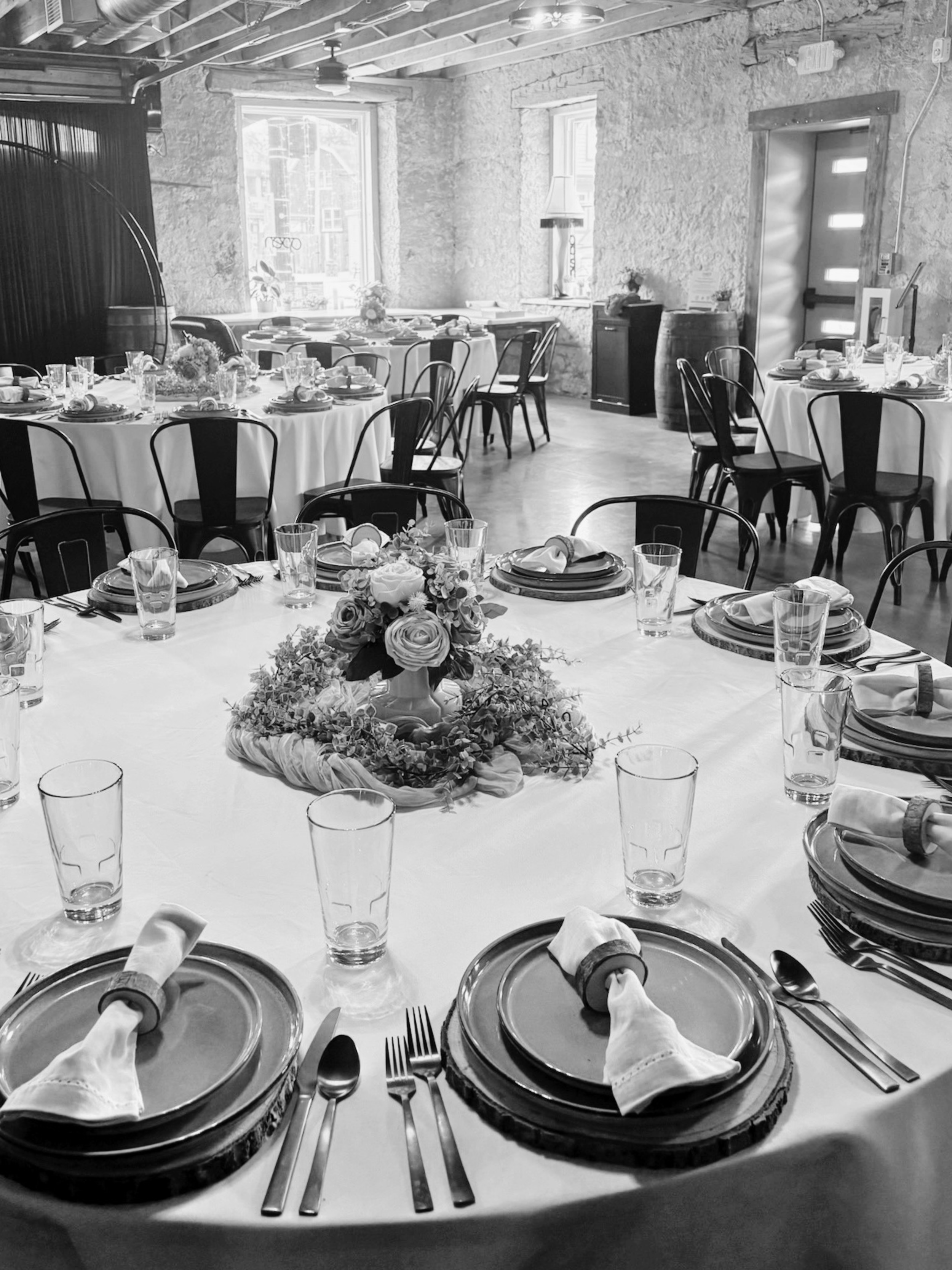 White Tablecloths wUpgraded Table Settings BW.png