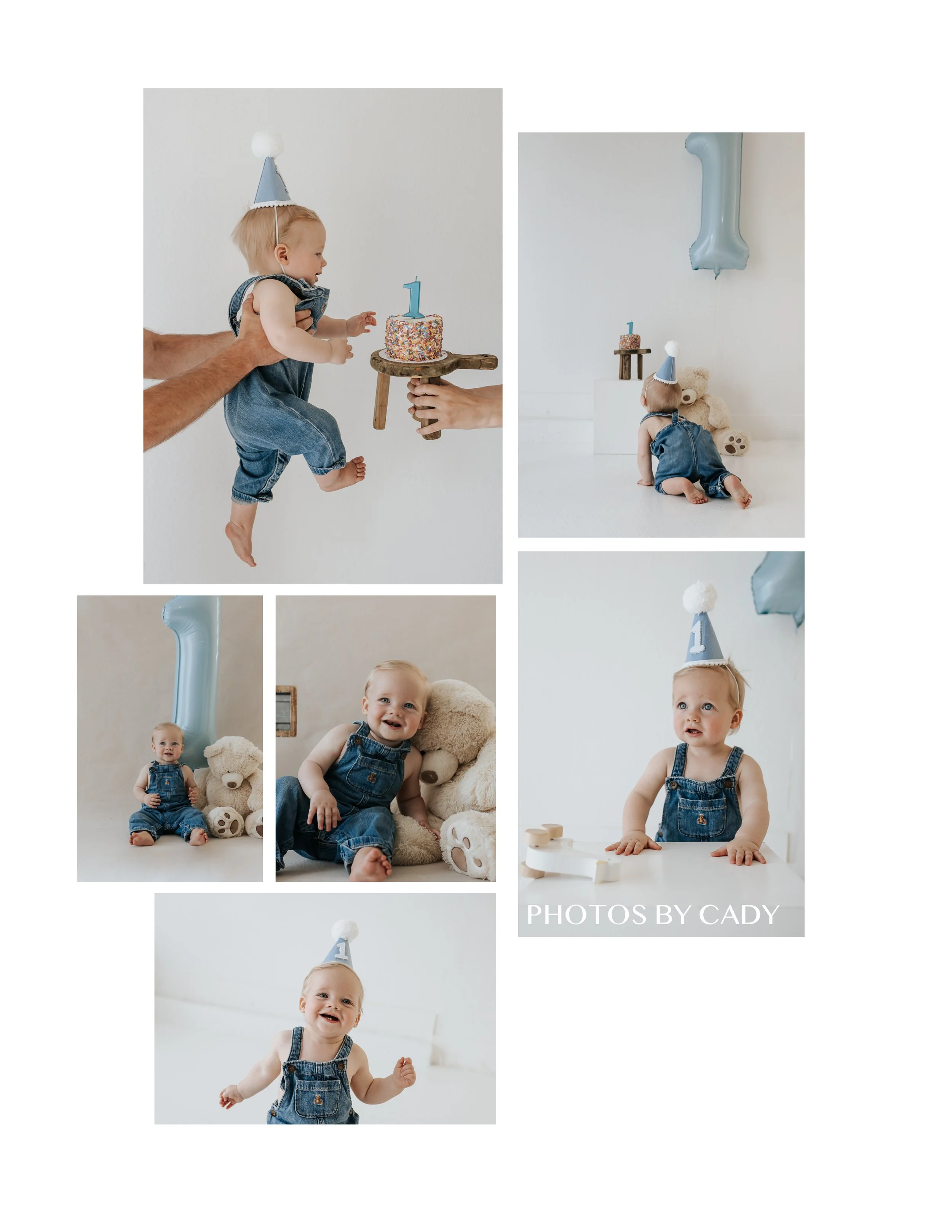 Fairfield birthday photo, cake smash with baby in a simple studio setup.