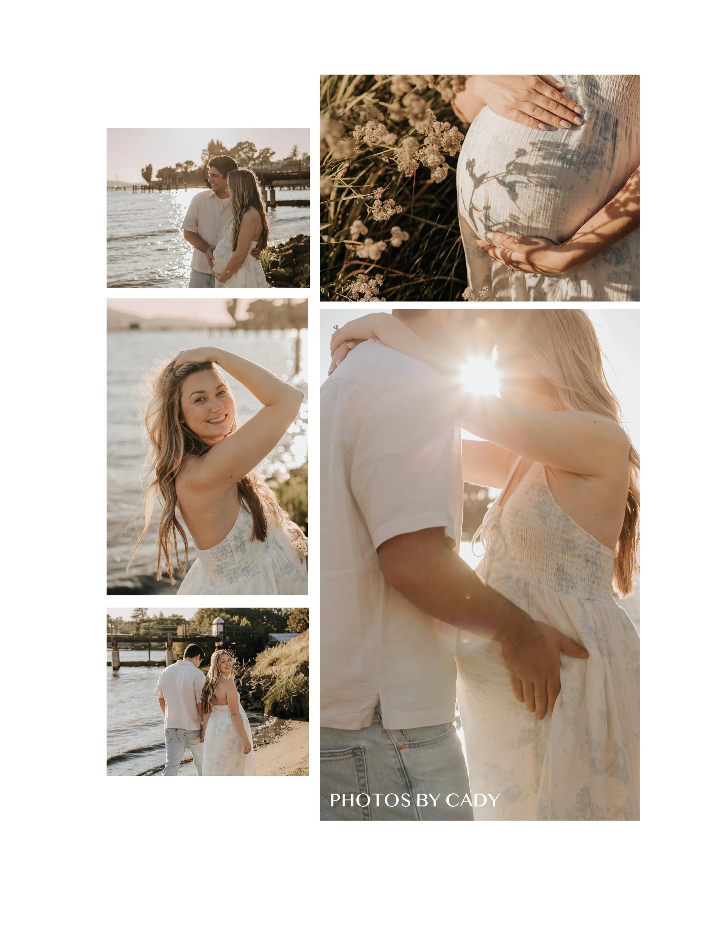 Napa maternity photo, mom silhouetted against vineyard sunset.