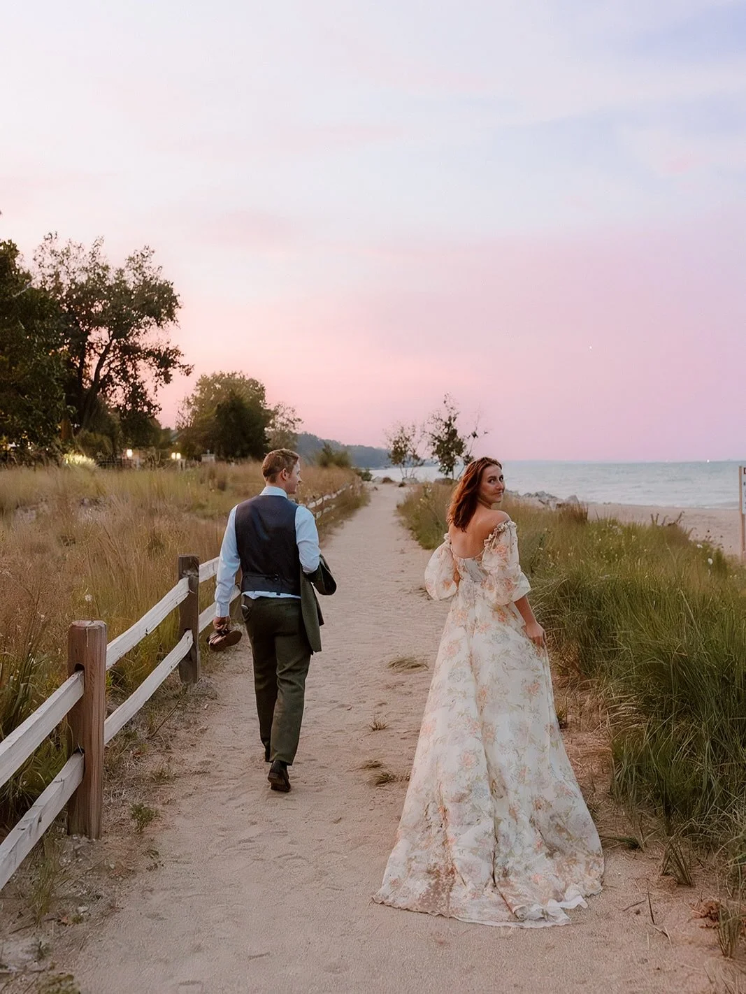 Interrupting your regular feed to celebrate Daniel and mine&rsquo;s second wedding anniversary. This is our late summer dream wedding. Daniel wanted a party and I wanted to elope so we met in the middle with a private vow exchange on Lake Michigan fo