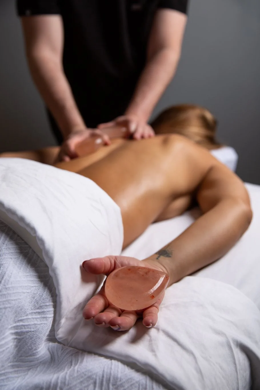 Licensed massage therapist performing deep tissue work at Melrose Massage in Wenatchee