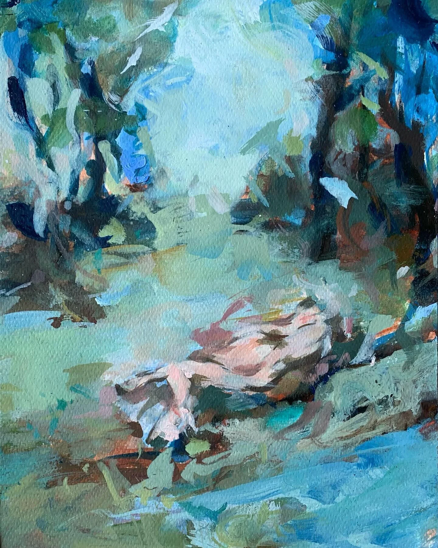 The Nymphs 
— detail f
All of the figures are taken from lifedrawings created over the last couple of years at @heatherley_school_of_art and @royaldrawingschool
They are simply nudes plonked ‘down in the woods’ — I am inter