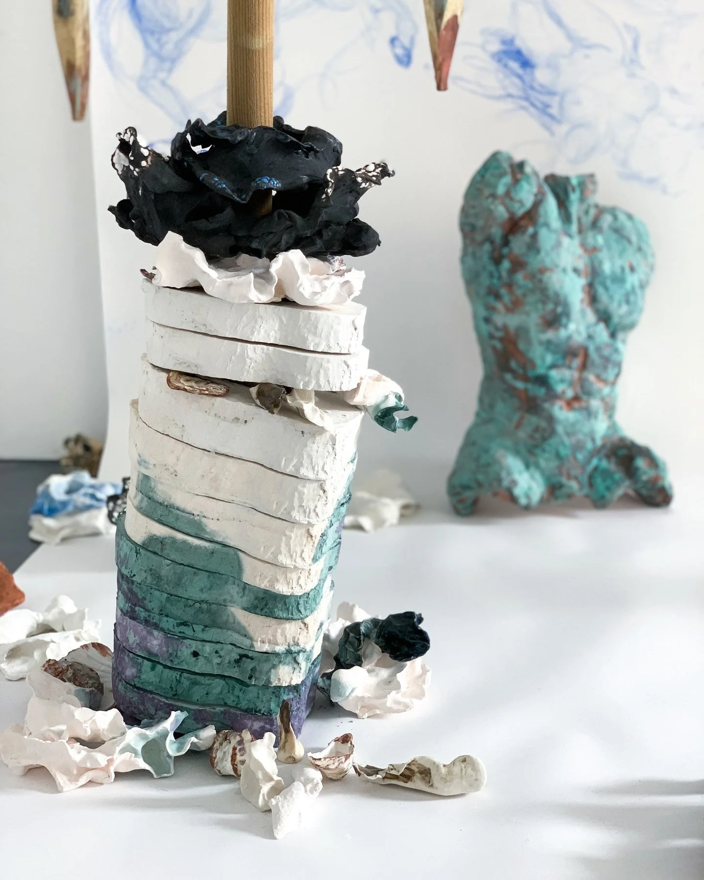 Tree Veryetrae &mdash; Underrt Canopy of The Woods of Ecky Thump 

Growths of fungi, flowers and leaves&hellip; a plethora bioforms both recognisable and gestural of those found during a woodland walk.

Porcelain, back clay, ceramic glazes and oxides