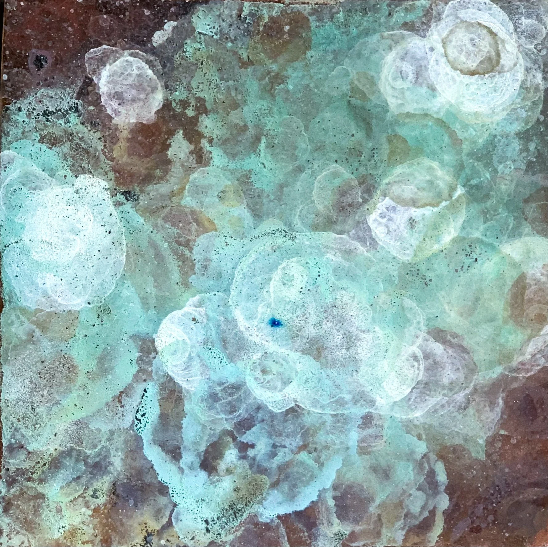 pigments & exothermic chemical reaction on copper  |  2024