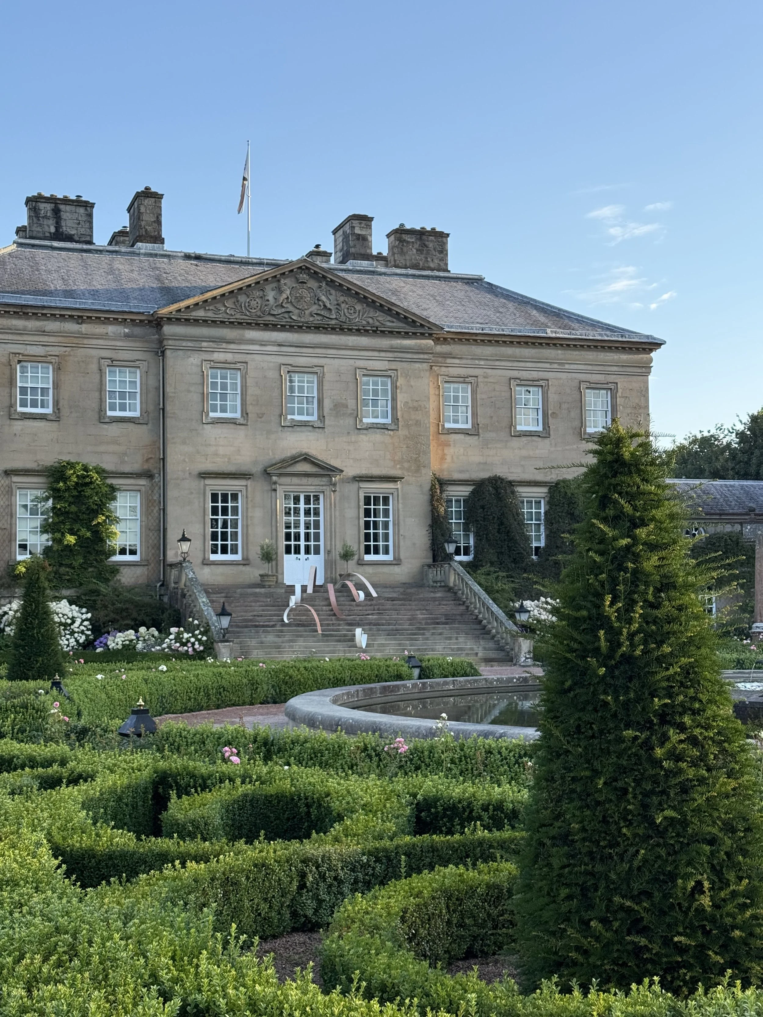 Clambering | 2026 | Engraved copper, iron and copper oxidising and oil pigments, reclaimed wood | 470cm  x 290 x 370 cm varying volume | in situ during Dumfries House Residency