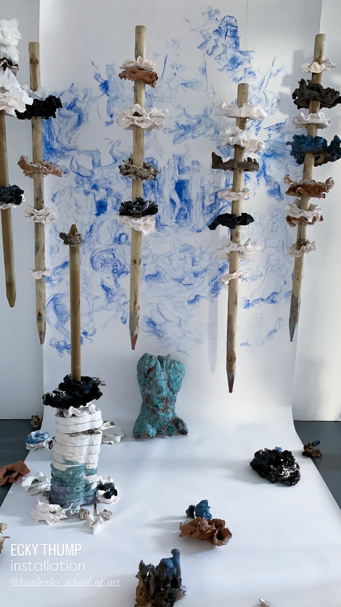 oxidised copper pigments, plaster  |  ⅔ scale  |  2023