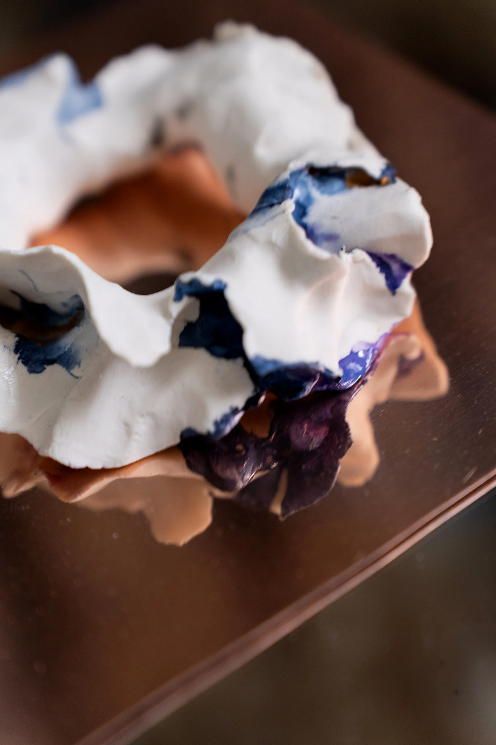 Summat i't' Between | 2026 | Linen, oil paint, engraved copper, iron and copper oxidising and oil pigments, reclaimed wood, glass mirror, extruded polystyrene  |  City & Guilds of London Art School - MA Show