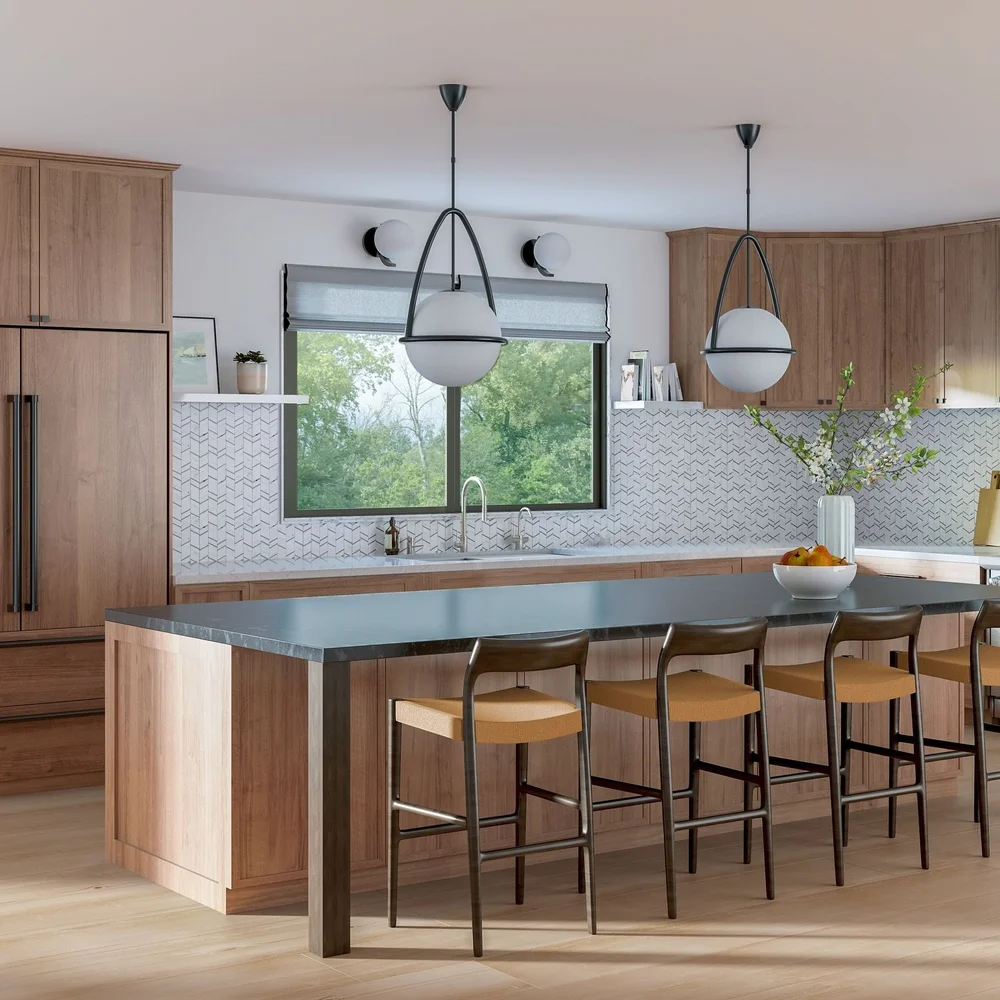 Elevated simplicity in Burlingame. Clean lines, natural wood tones, and geometric backsplash details come together to create a kitchen that balances warmth with modern sophistication. Every element is thoughtfully designed for both form and function.