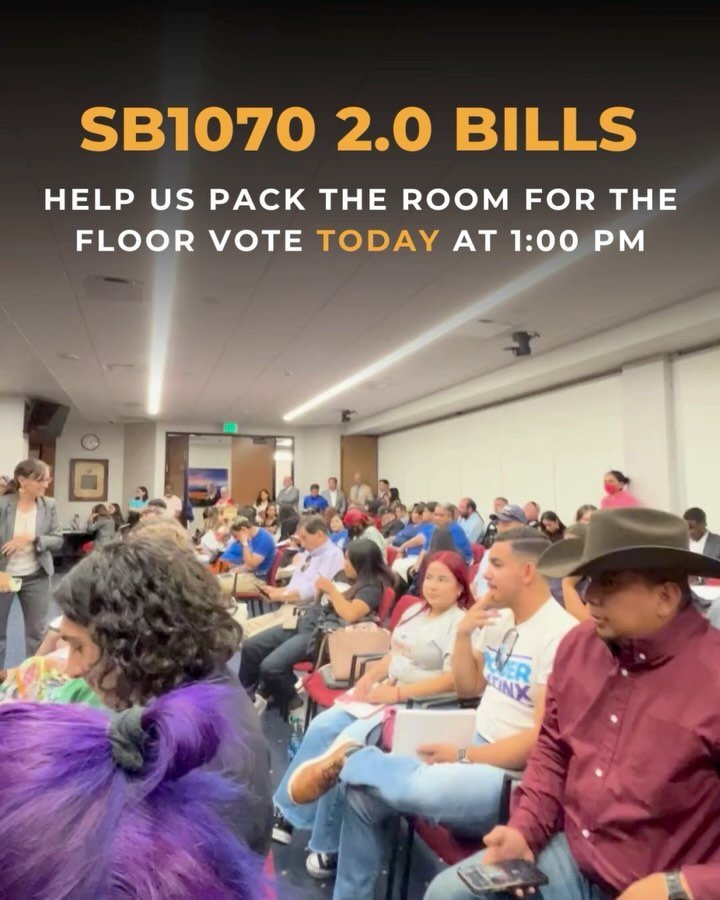📢 Let your voice be heard! Email your legislators to vote ❌NO on SB1070 2.0. And don&rsquo;t forget to join us at 1PM today to PACK THE ROOM! 💪✉️ #Activism #StandTogether #MakeYourVoiceCount #NoToSB10702.0

&mdash;&mdash;

📢 &iexcl;Deja que tu voz